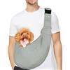 PETLOFT Reversibile Borsa Trasportino Zaino, Borsa da Trasporto per Cani Piccoli, Adjustable Borsa a Tracolla, Cross-Body Pet Sling Carrier con Gancio per Collare per Cane/Gatto Fino a 4.99kg