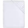 Utopia Bedding Lenzuolo con Angoli Una Piazza e Mezza - 120 x 190 cm - Bianco - Microfibra di Poliestere Spazzolato - Lenzuolo Sotto Singolo con Angoli Elasticizzato
