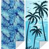 Woplagyreat Telo Mare Microfibra Asciugamano Piscina Grande Teli Uomo Tema Donna Spiaggia Beach Towel Accessori 180 * 80cm Foglia Blu/Albero di Cocco