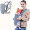 HEYOUTH Marsupio Neonato,Marsupio Neonato 0-24 Mesi,Fascia Porta Bebe,Marsupio Neonati Ergonomico, Porta Bambino da 0-24 Mesi(Inferiore a 15kg) Puro Cotone Traspirante Leggero per Neonati