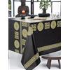 CALITEX Licy - Tela cerata con finitura arrotondata, 140 cm, colore: Nero