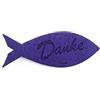 Petra's Bastel News Petra di Platino-News A-KFF3980-43 15 x Pesce, 80 mm con, Grazie, linguista, Feltro/Lilla