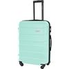 BARRENS Valigia media | Valigia business | 66x46x26 cm | 60 L | Materiale ABS | Blocco crittografia | 4 360 ruote | Compatibile con le compagnie aeree | Menta