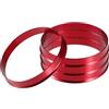 A ABSOPRO Anelli Centrici OD 65.1mm ID 63.4mm Set di 4 per Cerchi Auto | Diametro Esterno 65.1mm, Diametro Interno 63.4mm, Spessore 10mm, Antivibrazione, Per Mozzo Cerchi
