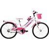 Casadei Bicicletta MTB LY20SC per Bambina, 20 Acciaio Senza Cambio, 1V, Bimba Bike (Bianco Rosa)
