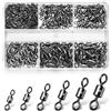 Annyswit 200/300 Pezzi Pesca Girelle 4# 6# 8# 10# 12# 14# Girelle da Pesca Girella per Trota Anelli Solidi Mulinello Pesca Set Girelle Micro per Evitare l'Aggrovigliamento delle Lenze da Pesca