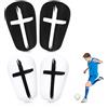 NQEUEPN 2 Paia Parastinchi da Calcio, 8x5cm Croce in Bianco e Nero Mini Parastinchi Calcio Mini Parastinchi Extra Parastinchi Protettivi Attrezzatura per Adolescenti Adulti Ragazzi Ragazze