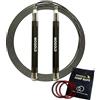 MOGOLD Corda per Saltare Veloce MOGOLD - Con Cuscinetti a Sfera, Lunghezza Regolabile (2.1-3.1m), Rotazione a 360° e Impugnatura in Silicone, Ideale per Crossfit, Doppio Salto e Home Gym + 4 Corde Aggiuntive