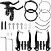 Libershine Set di Freni per Bicicletta, Set Completo Freni Bici, Freni V-Brake per Bici, Freno V Brake Anteriore e Posteriore Leva del Freno Cavo del Freno per la Maggior Parte delle Mountain Bike Bici da Strada