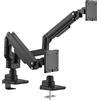 Equip Supporto monitor da tavolo Equip 650182 per 2 schermi 17-35'' 100x100mm/porta 40kg Nero