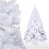 Cecaylie - Albero di Natale artificiale, 180 cm, abete di Natale, abete nordico, 650 rami, montaggio rapido, difficilmente infiammabile, con supporto in metallo, colore bianco