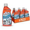 Mr Muscle Sciogli Capelli, Stura Lavandini e Scarichi, Disgorgante, Forte per Capelli e Peli di Animali, Sicuro per i Tubi - Formato scorta da 6 pezzi da 500ml
