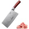 TJ POP Mannaia Coltello da Cuoco Cinese, TJ POP Coltello da Cucina Professionale 20cm, Affilato Coltello da Carne, 2 in 1,Lama in Acciaio 40Cr13 Spessore 2,5mm, TJ SEGA Serie TC19033