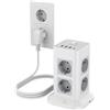 TESSAN Ciabatta Multipresa con 4 USB, Multi presa Elettrica 3 Metri, Presa Protezione Sovratensione con Interruttore