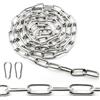 Ziamzra Catena Acciaio Inox Catene 1,5M φ4mm Catena Delimitazione Catenella Catena Antitaglio per Catena Antifurto Catena Bidoni Recinzione Dell'immondizia Sollevamento