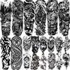 Laroi 20 Fogli Grande Lungo Tatuaggi Temporanei Adulti Donna Uomo Braccio Pieno Realistico Leone Tigre Cavaliere Guerriero Maori Totem Tatuaggi Finti Ragazze Adesivo Tatuaggio Temporanei Braccio Gamba