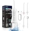 COSLUS C30 Idropulsore Dentale Portatile: 300ml Irrigatore Orale Senza Fili, 4 Modalità Idropulsore Dentale, Vincitore del Test 30 Giorni, Facile da Usare, IPX7 Impermeabile, Bianco