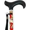 KMINA Bastone per Anziani Estensibile (Rosso), Passeggio Elegante, Impugnatura Comoda, Bastone Colorato per Donna e Uomo - KMINA PRO