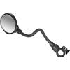 M-WAVE Bicycle Mirror with Flexible Rod, Tool-Free Mounting, Black Plastic, Length ~375 Mm, 3D Adjustable Convex 80 Mm Lens, Card