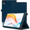 Envibe Custodia per DOOGEE T30SE 11 Pollici, Cover Tablet DOOGEE T30SE, Copertura Protettiva Pieghevole con Supporto per Matita e Cinturino da Polso, Protezione Completa. (Blu)