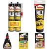 Pattex MILLECHIODI Forte & Rapido, adesivo di montaggio extra forte che sostituisce viti e fori al muro, adesivo bianco con effetto ventosa in formato convenienza 2x400g, Trasparente