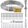 Hlieeosfcn Pianta Rampicante Telaio Supporto Rete Piante Rampicanti, 24Metri Corda in Acciaio Inox Kit Di Fissaggio Rete Filo Giardino Casa