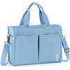 VASCHY Borsa Tote Donna Elegante - Borsa Università, Tracolla, Shopping, Mare, Viaggio, Lavoro, Ufficio, Scuola - Blu Cielo