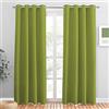 PONY DANCE Tende Oscuranti con Anelli Termiche Isolanti per Interni Tende Cameretta Bimbo Curtains Camera da Letto per Salotto Eleganti 2 Pezzi L 140 x A 200 cm, Verde