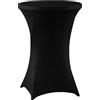 meioro Tovaglie Stretch Spandex Tight Table Cover, Lavabile Rotondo 80cm Protezione Tavolo, Resistente Alle Rughe Tovaglia Estensibile Adatto per Eventi, Matrimoni e Feste (Nero, 80Dx110A cm)