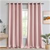 MIULEE Tende Oscuranti per Interni 2 Pezzi, Tenda Rosa Chiaro Moderna per Soggiorno, Tenda Oscurante Finestra Camera da Letto Salotto, Tende Termiche Isolanti Interni Anelli, 2 Pezzi L 140 x A 245 CM