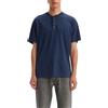 Levi's Camicia da Uomo Short-Sleeve Button Henley, Naval Academy, S