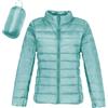 Coo2Sot Giacca leggera calda da donna Cappotto invernale antivento senza cappuccio con riciclato Cappotto invernale in piumino d'anatra bianco caldo con cappuccio Cappotto piumino parka (Mint Green, M)