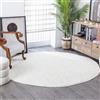 Livabliss Tappeto Shaggy Home Ampio Tappeto Salotto Moderno, Sala da Pranzo, Morbido Tappeti Shaggy per Camera da Letto, Motivo Astratto Berbero Peloso, leggera da Pulire, 160 cm Bianco