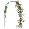 Arreditaly Arco Da Giardino Per Piante Rampicanti Rose Pergolato Traliccio Vite Decorazione Per Eventi Matrimoni Viali Design Sostegno In Metallo Verde Scuro 240 x 140 x 38 cm