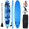 RELAX4LIFE Stand Up Paddle Gonfiabile, Tavola da Surf Gonfiabile con la Pompa Manuale, Tavola da SUP con il Kit di Riparazione, Tavola da Surf con Pagaia Regolabile, 335 × 15 × 76cm (Azzurro L)