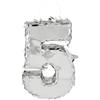 Boland - Pignatta dei numeri, 25 x 16 x 5 cm, numero lucido per anniversario e compleanno, numero, argento, decorazione, gioco da festa