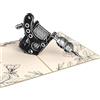 MOKIO® Biglietto di Auguri Pop-Up - Tattoo - Biglietto 3D | come buono per studio di tatuaggi o regalo in denaro, biglietto di compleanno con macchinetta per tatuaggi e motivo floreale