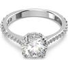 SWAROVSKI ANELLO CONSTELLA, PAVE , TAGLIO PRINCESS PLACCATO RODIO, 58