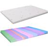 AILIME SRL Topper Memory Foam Una Piazza E Mezza 120X190 H 7 CM SFODERABILE CORRETTORE A 9 Zone per Materasso