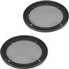 tomzz Audio ® 2800-001 - Griglia per altoparlante DIN da 130 mm, 2 pezzi, anello in plastica con griglia in metallo, colore: nero