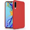 N NEWTOP Cover Compatibile per Huawei P30, Custodia TPU Soft Gel Silicone Ultra Slim Sottile Flessibile Case Posteriore Protettiva (Rosso)