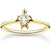 Thomas Sabo anello da donna tartaruga oro argento sterling 925, placcatura giallo 750 TR2401-414-14