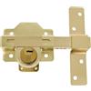 Amig - Catenaccio Porta di Sicurezza da Applicare con Cilindro Rotondo Interno ed Esterno Mod. 4 - Serratura con Chiave - 88 x 153 mm - Include 5 Chiavi a Punti - Acciaio Dorato