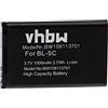 vhbw batteria compatibile con Brondi Joy, Magnum 4, Oyster S, Simplex Freund smartphone cellulare (1000mAh, 3,7V, Li-Ion)