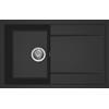 ELLECI Lavello Cucina 1 Vasca da Incasso con Gocciolatoio Larghezza 79 Cm materiale Granitek colore Nero G40 - LG230040 Life 300