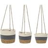 Decoris Fioriera in foglia di mais naturale, diametro 27 cm, altezza 20 cm, taglia unica