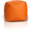 Ecopuf Cube S Pouf Poggiapiedi Quadrato in Ecopelle Pieno di Palline di Polistirolo - Puff 37x37cm