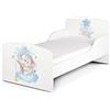 leomark Letto per bambini in legno - Baby Elephant - lettino con materasso, mobili per bambini, rete a doghe, spazio per dormire 140x70 cm, Impronta UV