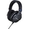 Sony MDR-MV1 Cuffie monitor da studio con struttura aperta posteriormente e filo per mixaggio e mastering, suono neutro preciso a 5 Hz-80 kHz, suono spaziale e stereo, cavo avvitabile staccabile, Nero