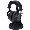 Dynavox supporto per cuffie KH‑1000, supporto universale con corpo in metallo per gaming‑headset e cuffie over‑ear, con appoggio in silicone per l'archetto e vano per il cavo, nero